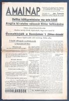 [II. Világháború] A Mai Nap. 1940. július 22. (Napilap, XVII. évfolyam, 165. szám) "Halifax kül...