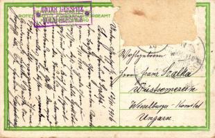 1916 Der Aufstieg / WWI Austro-Hungarian K.u.K. military art postcard, military aircraft ascending. ...