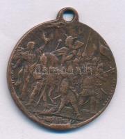 1896. "Ezredéves Történetünk Ezredekre Remény Nekünk - Honfoglalás" millenniumi bronz emlé...