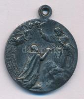 1915. "Hungaria S. Cordi J Consecrata 1915 / Hungaria B.M.V. Devota 1038" Zn emlékmedál Sz...