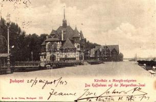 1903 Budapest XIII. kávéház a Margit-szigeten. Komlós A. és Társa kiadása (fl)