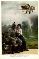 1917 Wir kämpfen voll Mut und verzagen nie, ein Hurrah der deutschen Artillerie! Kriegspostkarte No. 331. / German military art (fl) + "Feldpostadresse des Absenders 9. bayer. Fedlart. Rgt. 3. Battr."