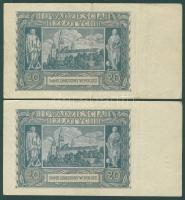 Német 3. Birodalom / Lengyel Főkormányzóság 1940. 20Zl (2x) T:III