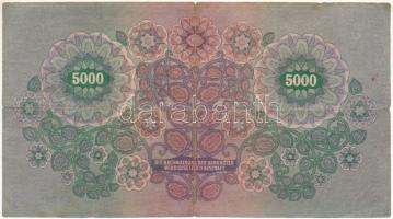 Ausztria 1922. 5000K T:VG szakadás
Austria 1922. 5000 Kronen C:VG tear
Krause P#79