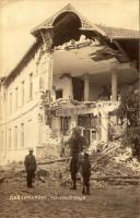 Gorna Oryahovitsa, Earthquake on June 1, 1913. Grammar school in ruins. photo (glue marks)