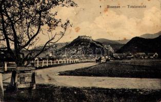 Barcarozsnyó, Rozsnyó, Rosenau, Rasnov; látkép a várral / general view with castle. Fotoatelier H. Gust (fl)