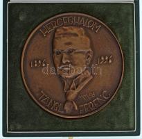 Melocco Miklós (1935-) 1996. Herceghalom - Tangl Ferenc / Állattenyésztési és Takarmányozási Kutatóintézet" bronz emlékplakett eredeti dísztokban (120mm) T:UNC,AU