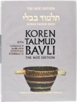 Koren Talmud Bavli. The Noé Edition. Vol. 20: Tractate Sota. Commentary by Rabbi Adin Even-Israel Steinsaltz. Jerusalem, 2015, Shefa Foundation - Koren Publishers. Angol és héber nyelven. Kiadói aranyozott egészvászon-kötés, kiadói pauszpapír védőborítóban, jó állapotban. / In English and Hebrew language. Hardcover, with dust jacket, in good condition.