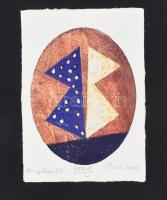 Aknay János (1949-): 7 db computer print, merített papír, mindegyik jelzett és számozott (XXXVII/L)....