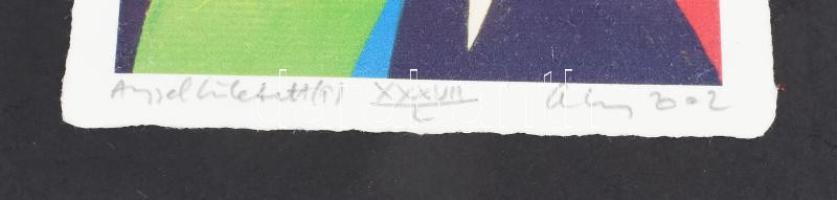 Aknay János (1949-): 7 db computer print, merített papír, mindegyik jelzett és számozott (XXXVII/L)....