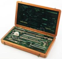 cca 1900 Kunstädter Superlativ XV. körző és tuskihúzó készlet sok darabos. X. sz. eleje. jelzett, hi...