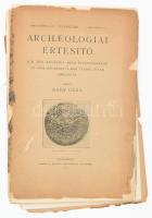 Archaeologiai Értesítő XXXIV. köt. 3. sz., 1914. jún. 15. Szerk.: Nagy Géza. Bp., 1914, MTA, 170-280 p.+ 5 (fekete-fehér képek) t. Kiadói papírkötés, viseltes állapotban, sérült, szétvált borítóval, részben szétvált fűzéssel.