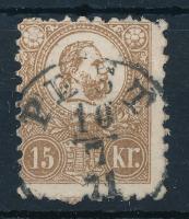 1871 Kőnyomat 15kr (35.000) (elvékonyodás / thin paper)