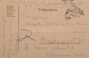 Kézdi-Kovács Elemér (1898-1976): I. világháborús frontszakasz dróttal, 1918 aug. vége. Akvarell, cer...