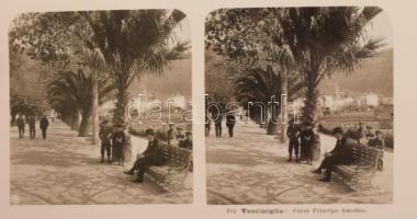 cca 1900 Olaszország 50 db sztereofotó olasz városképekkel. Verona, Firenze, Velence, stb / 50 Itali...