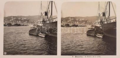 cca 1900 Olaszország 50 db sztereofotó olasz városképekkel. Verona, Firenze, Velence, stb / 50 Itali...