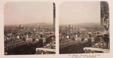 cca 1900 Franciaország 35 db sztereofotó városképekkel. Verona, Nizza, Párizs, Menton stb / 50 Frenc...