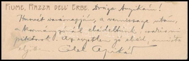 1902 Kézdi-Kovács László (1864-1942) festőművész, műkritikus érdekes, kiállítással kapcsolatos autog...