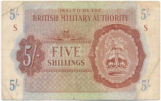 Nagy-Britannia / Brit katonai kiadás DN (1943-1945) 5Sh "S" T:F,VG folt, kis szakadás Great Britain / British Military Authority ND (1943-1945) 5 Shillings "S" C:F,VG spot, small tear Krause P#M4