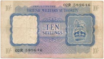 Nagy-Britannia / Brit katonai kiadás DN (1945-1947) 10Sh "R" T:F folt Great Britain / British Military Authority ND (1945-1947) 10 Shillings "R" C:F spot Krause P#M5