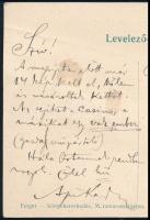 1908 Kézdi-Kovács László (1864-1942) festőművész, műkritikus kiállítással kapcsolatos autográf sorai...