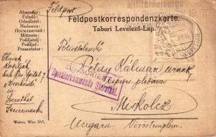 1916 Isonzo-Armee 1915 feliratú jelvény képe tábori postai levelezőlapon / WWI Austro-Hungarian K.u....