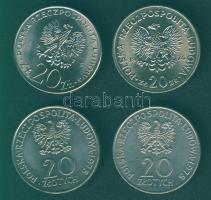 Lengyelország 1974-78. 20Zl (4x) 3klf motívummal T:BU,2