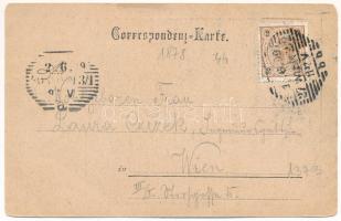 1899 (Vorläufer) Wien, Vienna, Bécs; Grosser Fest-Corso k.k. Prater Frühlings-Fest im secessionistis...