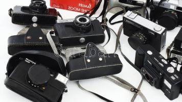 16 darabos érdekes fényképezőgép tétel, közte Edixa Flash 100, Hanimex 110IF, Charman M-102, Porst 1...