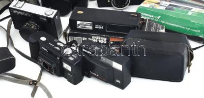 16 darabos érdekes fényképezőgép tétel, közte Edixa Flash 100, Hanimex 110IF, Charman M-102, Porst 1...