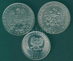 Lengyelország 1968-75. 10Zl (3x) klf motívummal T:BU,1/2