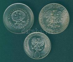 Lengyelország 1969-75. 10Zl (3x) klf motívummal T:BU,1/2