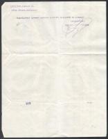 1927 Sárdy Brutus (1892-1970) festőművész, restaurátor részére a Pesti Hazai Első Takarékpénztár-Egy...