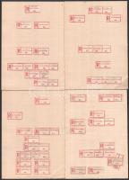 Kb 200 db Berettyóújfalu ajánlási ragjegy az 1950-es évekből lapokon feldolgozva, sorszámra gyűjtött