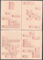 Kb 200 db Berettyóújfalu ajánlási ragjegy az 1950-es évekből lapokon feldolgozva, sorszámra gyűjtött