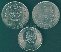 Lengyelország 1970-75. 10Zl (3x) klf motívummal T:BU,1/2