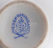 Herendi lila virágmintás kisváza. Jelzett, hibátlan, m: 9,5 cm