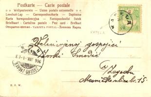 1906 Cats dancing and playing the piano. E.S.W. litho s: Rosler (fl)