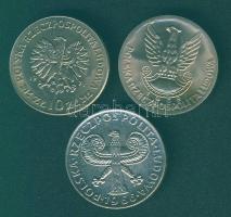 Lengyelország 1966-71. 10Zl (3x) klf motívummal T:BU,1/2