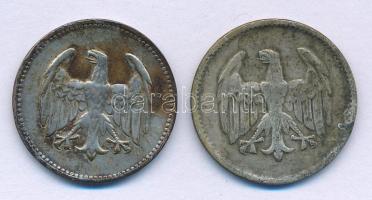 Német Birodalom / Weimari Köztársaság 1924A 1M Ag + 1925D 1M Ag T:VF,F patina German Empire / Weimar...
