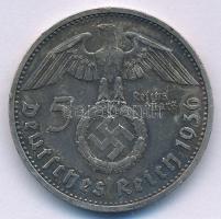 Német Harmadik Birodalom 1936E 5M Ag "Paul von Hindenburg" T:XF patina, ph. German Third R...
