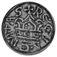 2014. "Lancea Regis" Szent István denár ónozott Cu-Zn utánzata "BP" jelzéssel, t...