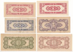 Malajzia / Japán megszállás DN (1942) 1c + 10c + Mianmar / Japán megszállás DN (1942) 1c (2x) + 5c +...