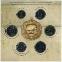 2021. 5Ft-200Ft (6xklf) forgalmi sor "A magyar címer története" dísztokban T:BU