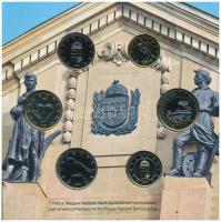 2021. 5Ft-200Ft (6xklf) forgalmi sor "A magyar címer története" dísztokban T:BU