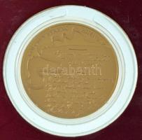 Fritz Mihály (1947-) DN "195 éves a Himnusz" aranyozott Cu-Ni emlékérem (40mm) "Nemze...