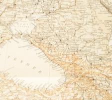 1942 Európai Oroszország térképe, 1 : 5.000.000, kiadja a M. Kir. Honvéd Térképészeti Intézet, kis s...