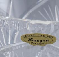 Lucyna lengyel ólomkristály váza. Címkével jelzett, m: 24 cm