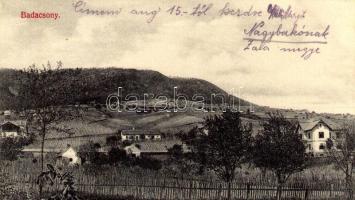 1917 Badacsony, látkép, villa. Mérei Ignác kiadása 556. sz. 1908.