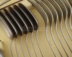 Berndorf 25 darabos ezüstözött alpakka evőeszköz készlet, sérült díszdobozban